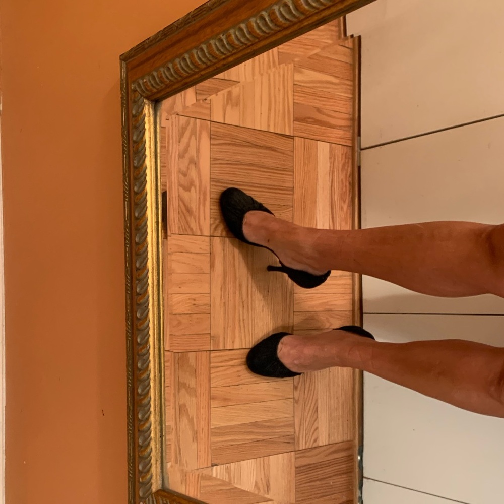 Black Suede Delman pumps